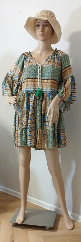 Jedwabna letnia sukienka boho