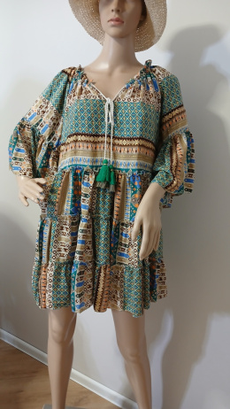 Jedwabna letnia sukienka boho
