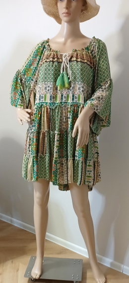 Jedwabna letnia sukienka boho